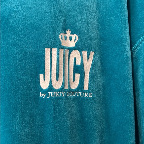 Juicy Couture Teal Velour Hoodie Jumpsuit - Picture 7 of 10